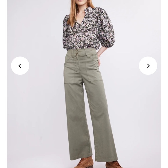 Self Contrast Aria Hi-Waist Pants stretch - Picture 3 of 12